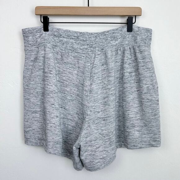 Athleta Drawstring Waist Heather Grey Tencel Cotton Sweat Shorts - Picture 7 of 10